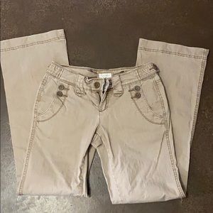 Maurices khaki pants with button accents size 1/2